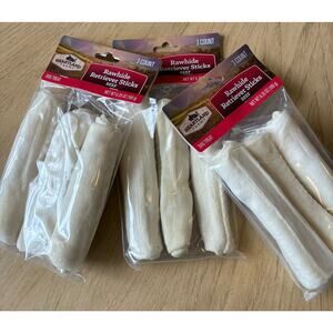 Dog Treat Large Rawhide Retriever Stick Natural Beef Heartland Farms Total 9